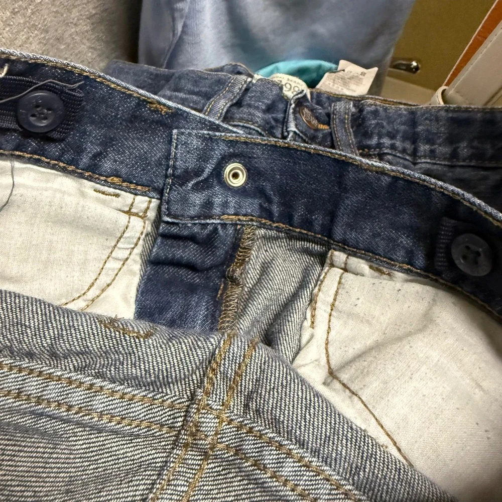 The Children's Place Bootcut Jeans‎ Dark Wash Size 6 Boys Adjustable Waist